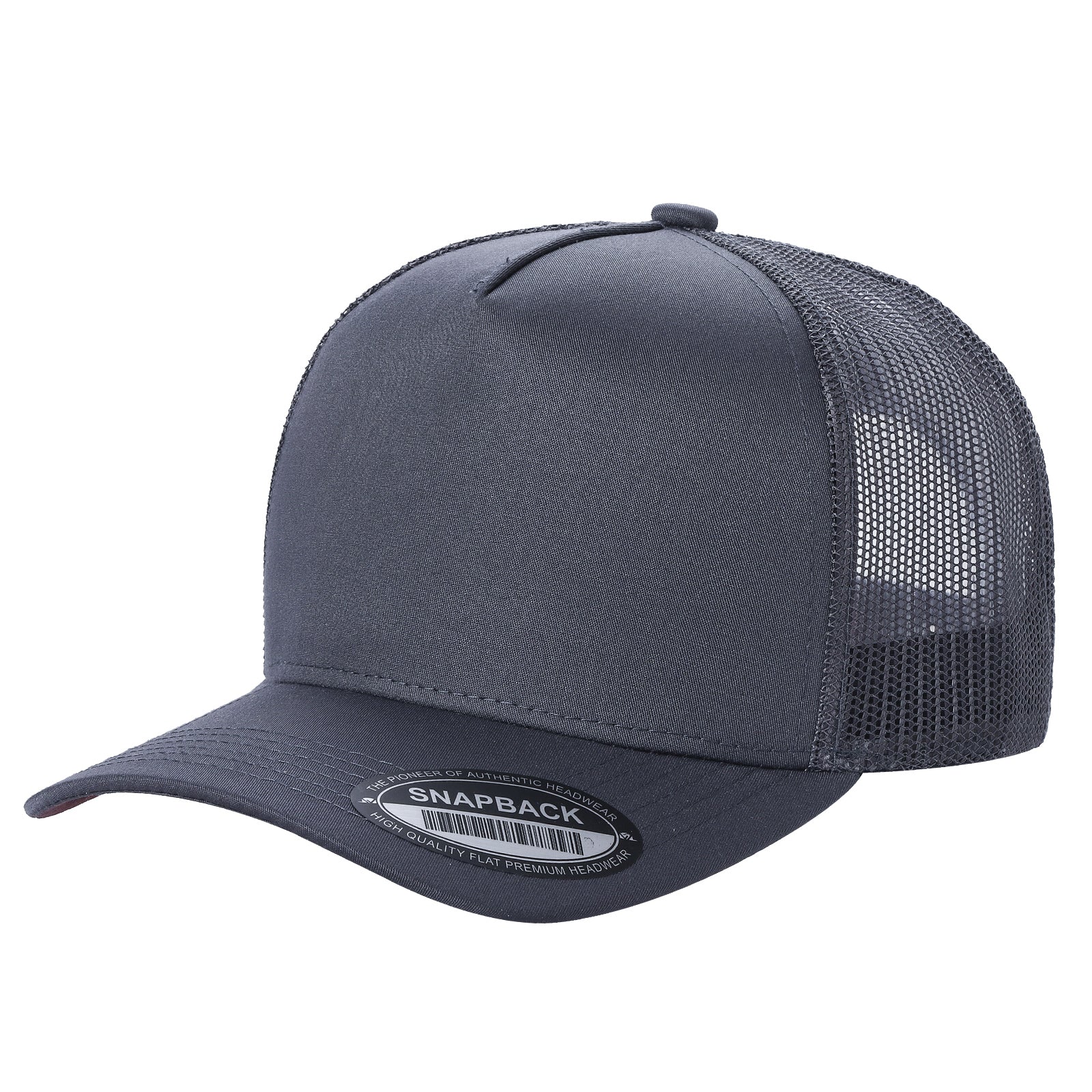5panel Twill Crown Tracker Mesh Snapback Solid 5trtm - BROWN - Burzip Wholesale