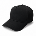 Black Academyfits H2020 5 panel curved bill premium plain adjustable snapback cap