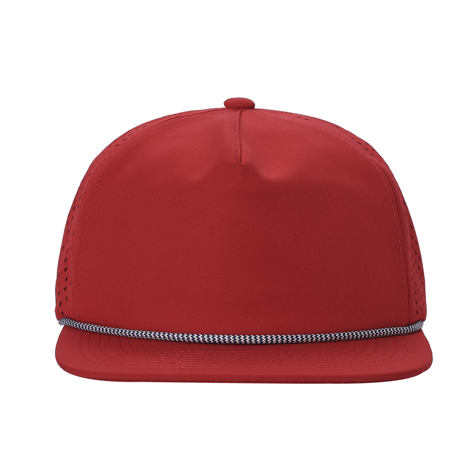 5panel Unstructured Crown W/ Laser Back W/ Rope Flatbill Water Proof Fabric 5wpr - L.GREY - Burzip Wholesale