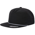5panel Unstructured Crown W/ Laser Back W/ Rope Flatbill Water Proof Fabric 5wpr - selected color - Burzip Wholesale