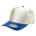 SATIN CROWN & SUEDE BILL 5PANEL SNAP BACK-PREPACK tcsts - RED/BLACK - Burzip Wholesale