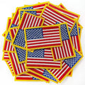 US FLAG PATCH-30PCS/PACK - YELLOW FRAME - Burzip Wholesale