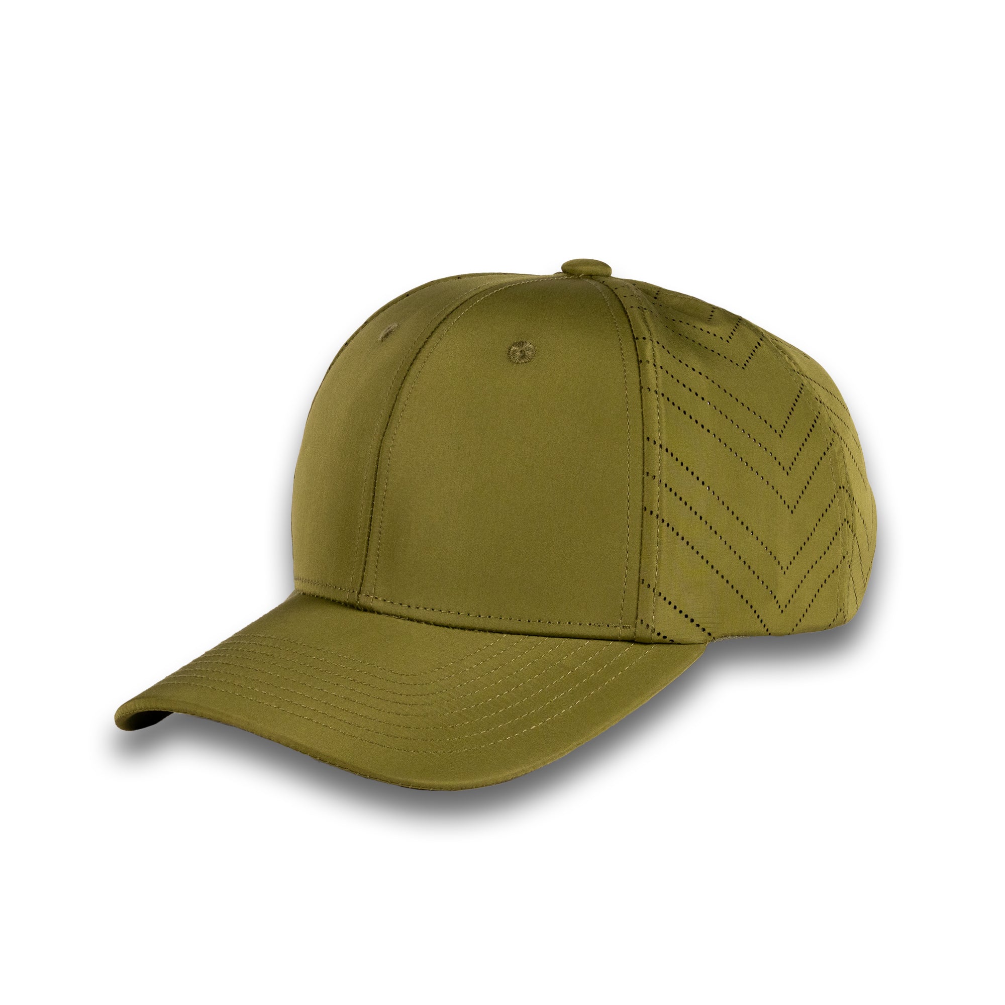 Wholesale 6 Panel Laser Performance Cap Buckle Back Hat 6laser - OLIVE- - Burzip Wholesale