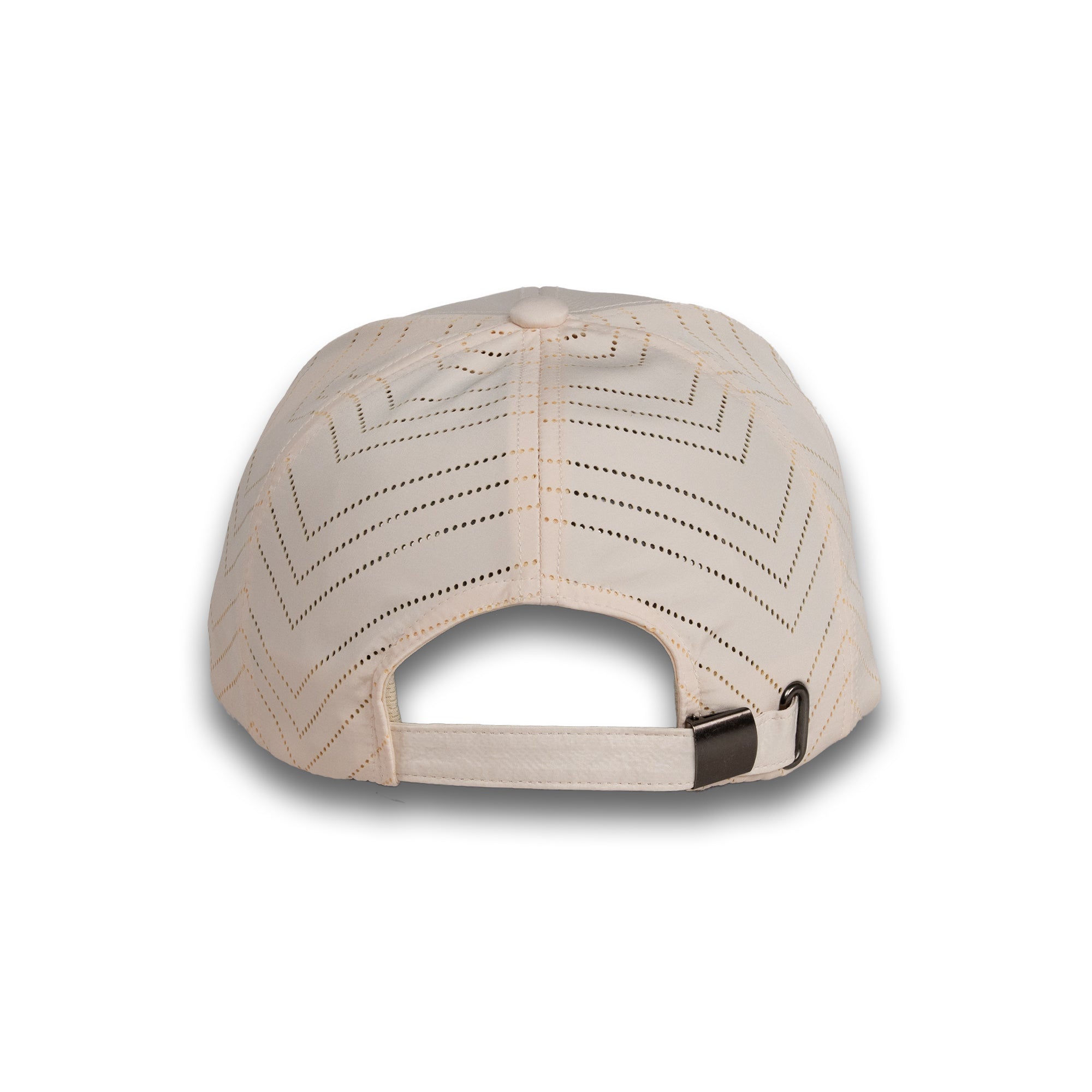 Wholesale 6 Panel Laser Performance Cap Buckle Back Hat 6laser - WHITE - Burzip Wholesale