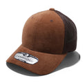 Brown PB235 6 panel corduroy mesh structured adjustable snapback blank cap for embroidery