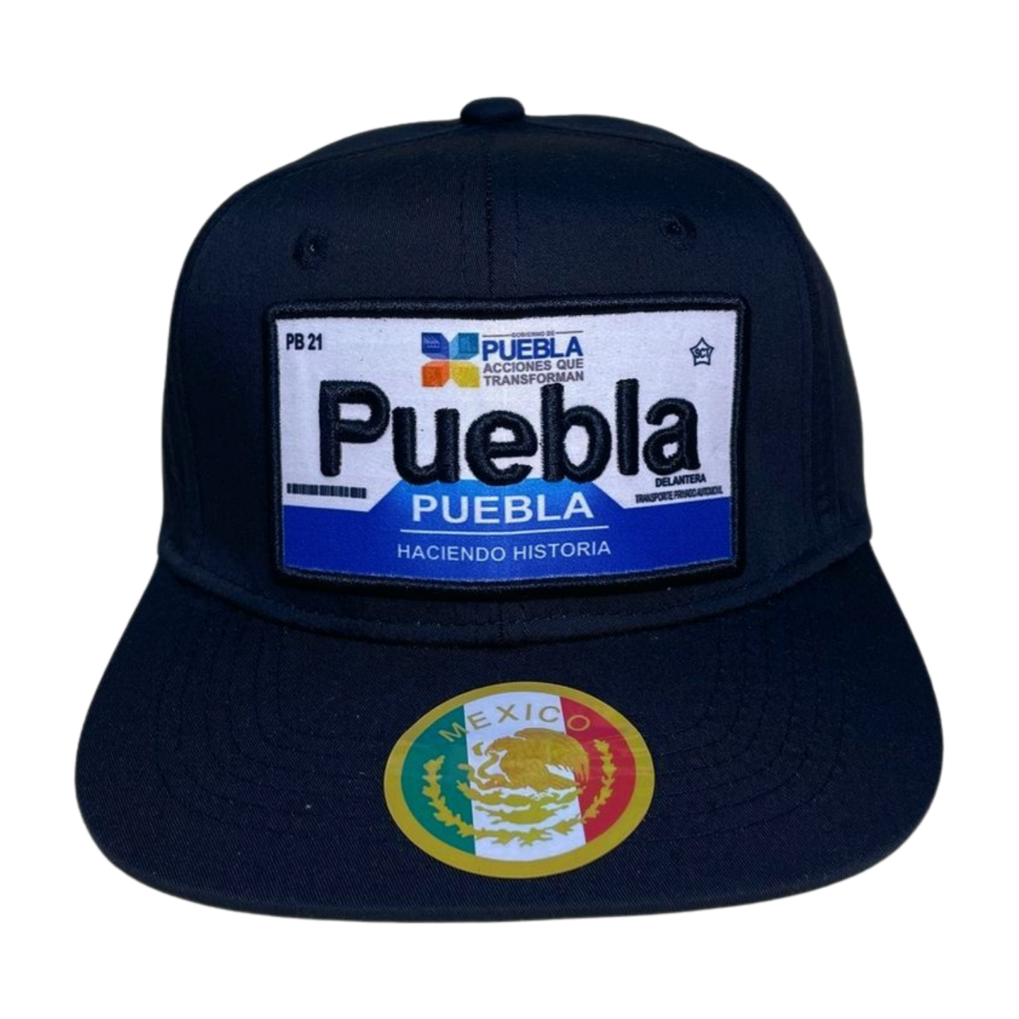 HTF-MX CITY-PK6-BLK SNAPBACK WITH PATCH, EMBROIDERY (6PCS/PACK) - PUEBLA - Burzip Wholesale
