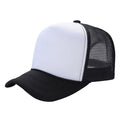 Sponge Foam Trucker Mesh for Kids 5panel Adult Unisex Stm - WHT/BLK - Burzip Wholesale