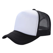 Sponge Foam Trucker Mesh for Kids 5panel Adult Unisex Stm - WHT/BLK - Burzip Wholesale