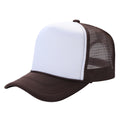 Sponge Foam Trucker Mesh for Kids 5panel Adult Unisex Stm - WHT/BROWN - Burzip Wholesale