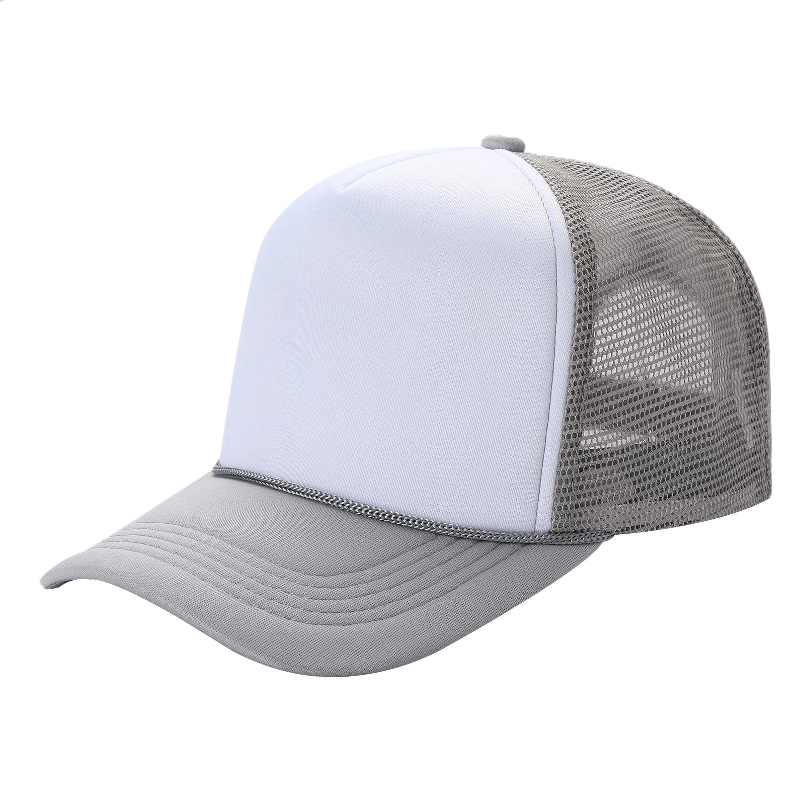 Sponge Foam Trucker Mesh for Kids 5panel Adult Unisex Stm - WHT/L.GREY - Burzip Wholesale