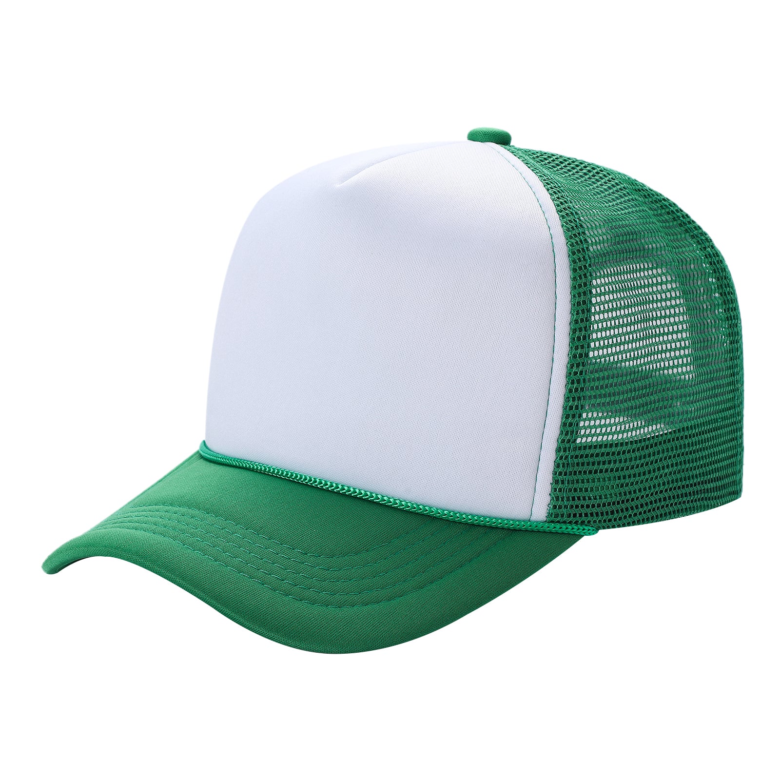 Sponge Foam Trucker Mesh for Kids 5panel Adult Unisex Stm - WHT/K.GREEN - Burzip Wholesale