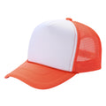 Sponge Foam Trucker Mesh for Kids 5panel Adult Unisex Stm - WHT/N.ORANGE - Burzip Wholesale