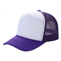 Sponge Foam Trucker Mesh for Kids 5panel Adult Unisex Stm - WHT/PURPLE - Burzip Wholesale
