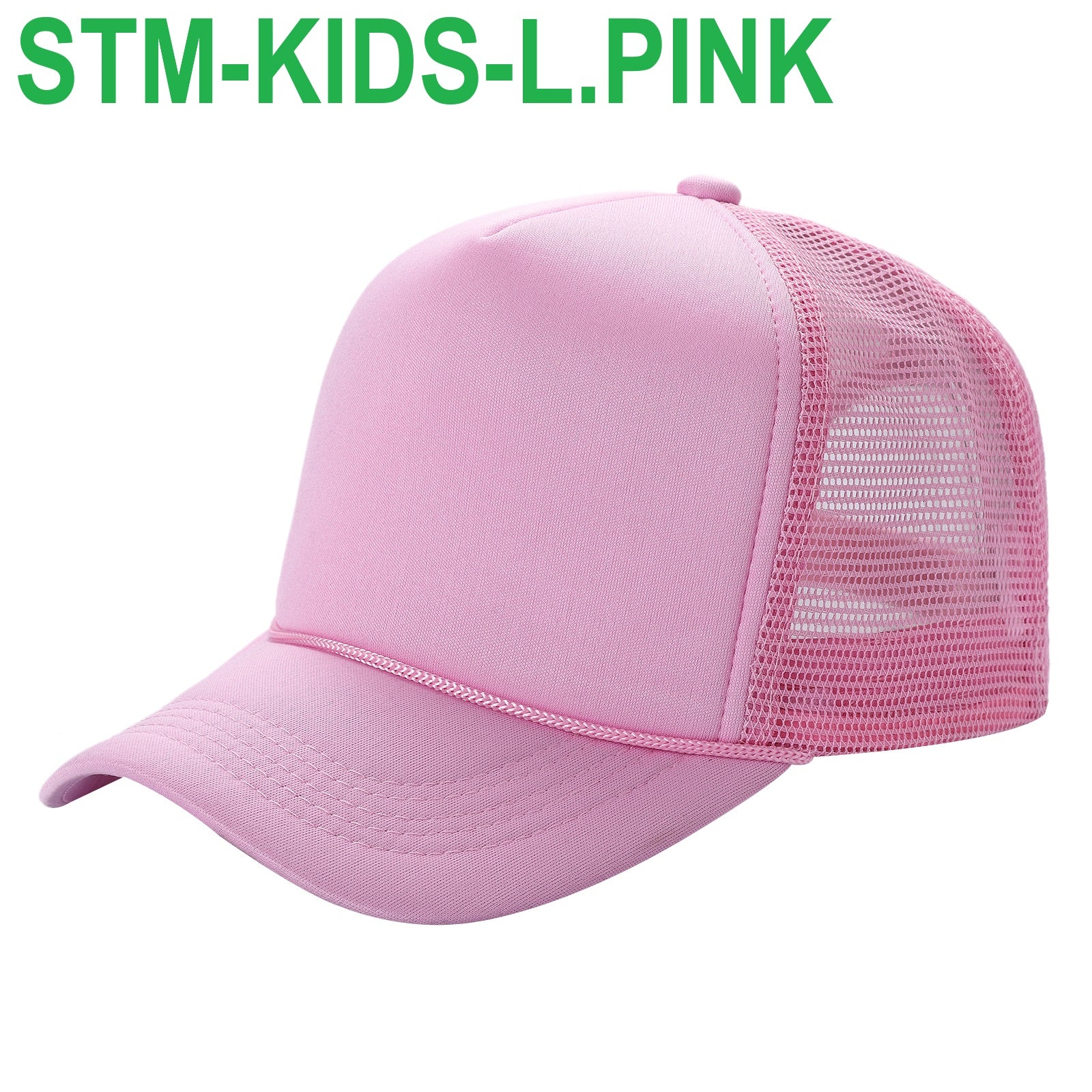 Sponge Foam Trucker Mesh for Kids 5panel Stmk - L.PINK - Burzip Wholesale