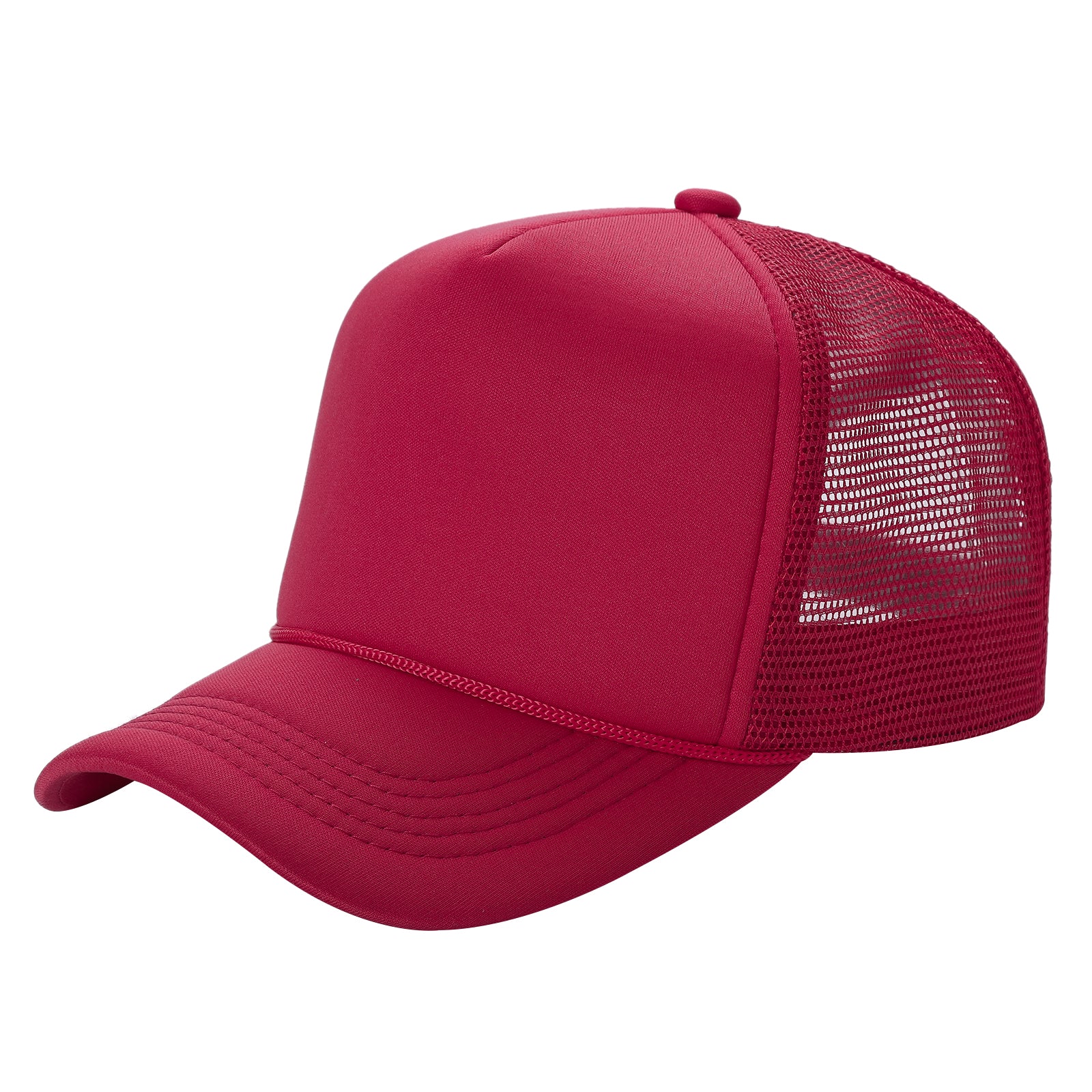 Sponge Foam Trucker Mesh for Kids 5panel Adult Unisex Stm - WHT/RED - Burzip Wholesale