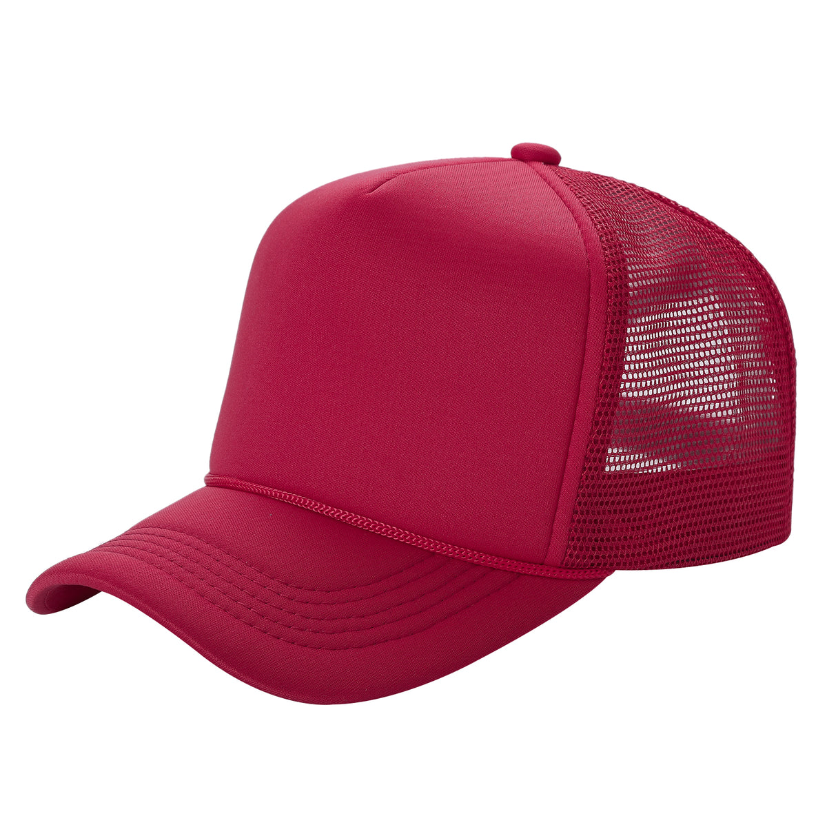 Sponge Foam Trucker Mesh for Kids 5panel Adult Unisex Stm - WHT/RED - Burzip Wholesale