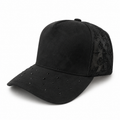 Black SUMS 5 panel cap front product image