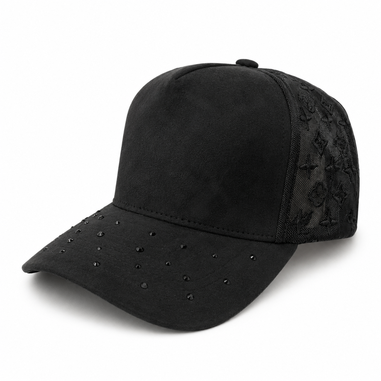 Black SUMS 5 panel cap front product image