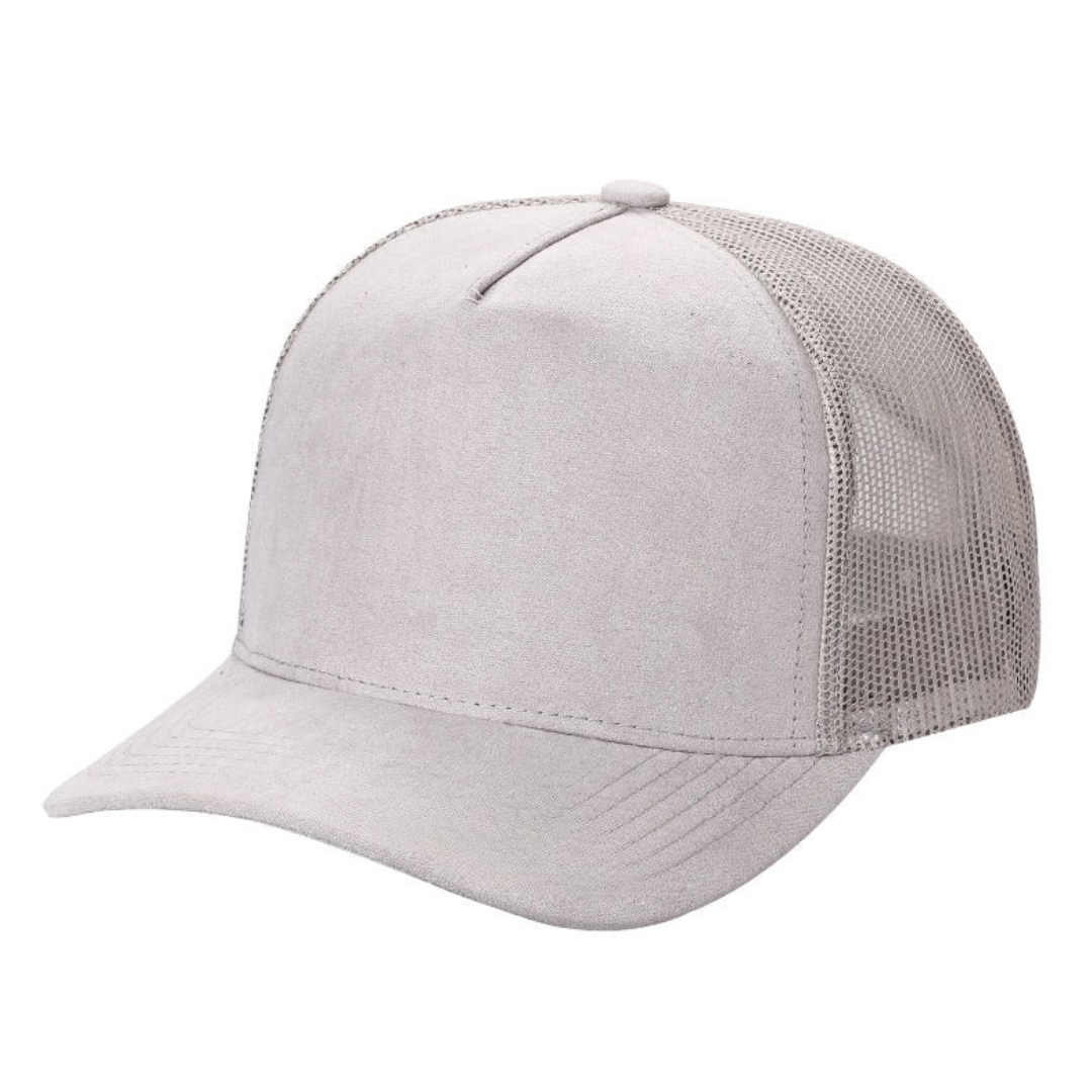 5Panel Suede Front Mesh Back Trucker Cap for Burning Art sum 520 - D.PINK - Burzip Wholesale