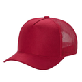 5Panel Suede Front Mesh Back Trucker Cap for Burning Art sum 520 - RED - Burzip Wholesale