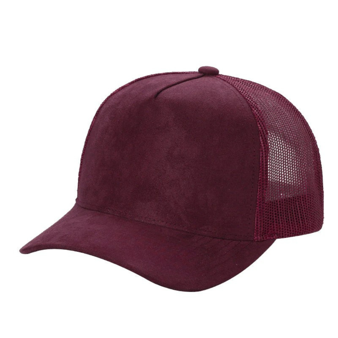 5Panel Suede Front Mesh Back Trucker Cap for Burning Art sum 520 - KHAKI - Burzip Wholesale