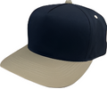 5panel Solid with Under Bill Colored Blank Caps Tcoa - BROWN/KHAKI - Burzip Wholesale