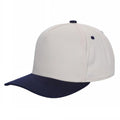5panel Twill Fabric 5tone with Cream Crown 2tone Blank Caps Tctan - TAN/ORANGE - new - Burzip Wholesale