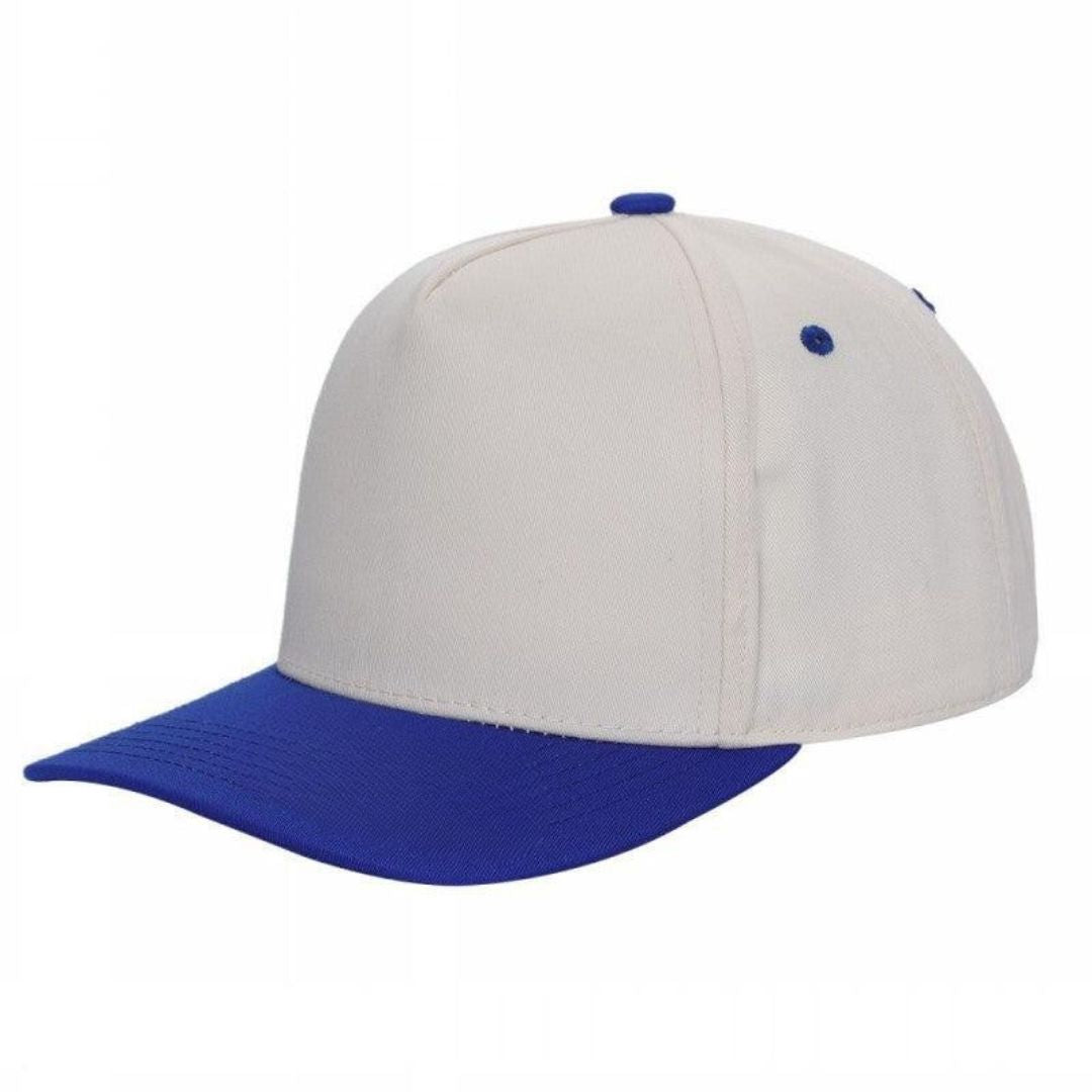 5panel Twill Fabric 5tone with Cream Crown 2tone Blank Caps Tctan - TAN/JADE - new - Burzip Wholesale