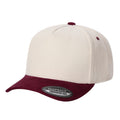 5panel Twill Head Corduroy Bill Blank Baseball Cap TCFC2 - TAN/WINE - Burzip Wholesale