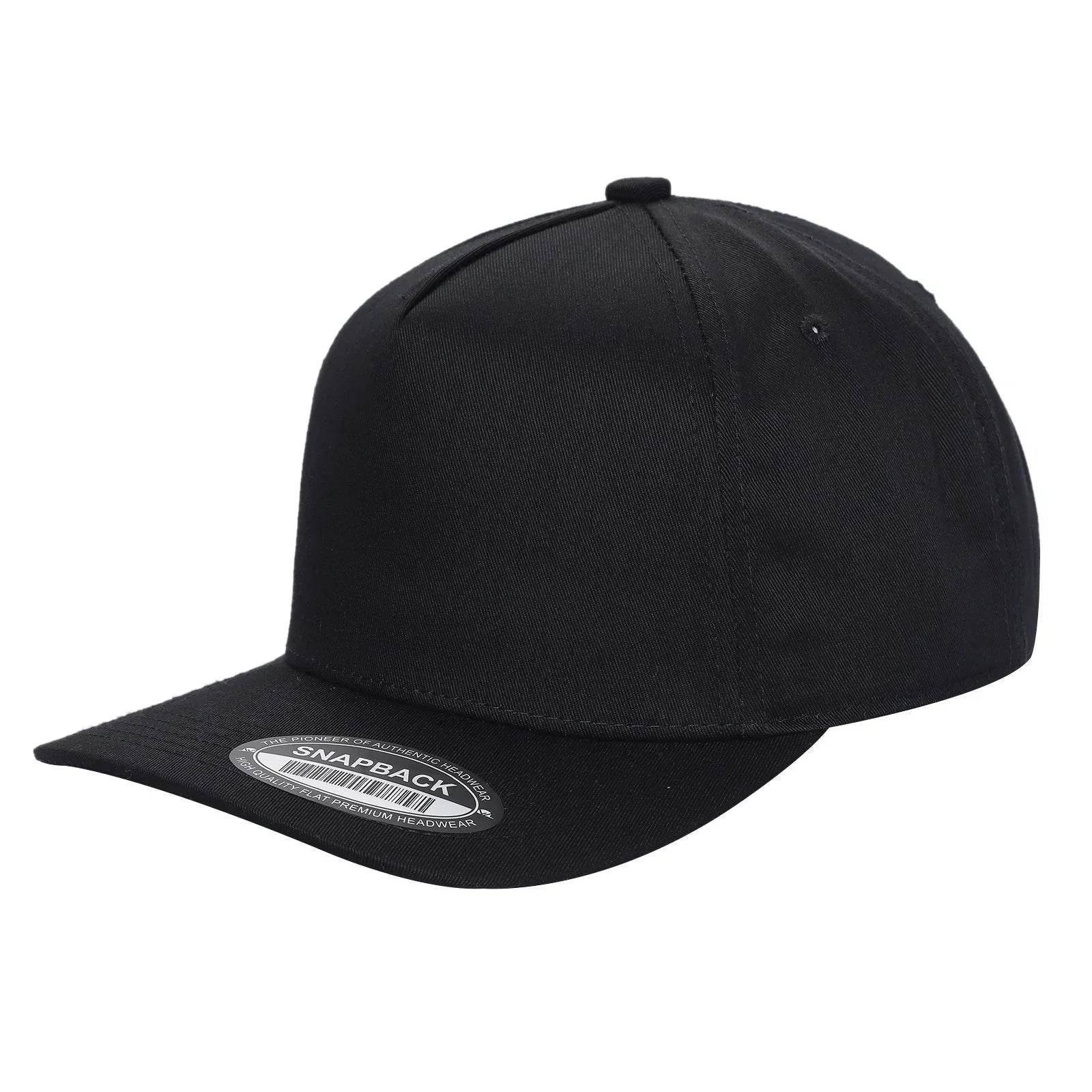 5panel Twill Snapback 100% Cotton - WHT/NAVY - Burzip Wholesale