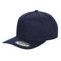 5panel Twill Snapback 100% Cotton - BLK/RED UNDER BILL - Burzip Wholesale
