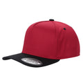 TCBLK-5 Panel Black Color Snapback Baseball Cap - selected color - Burzip Wholesale