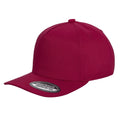 5panel Twill Snapback 100% Cotton - BLK/RED - Burzip Wholesale