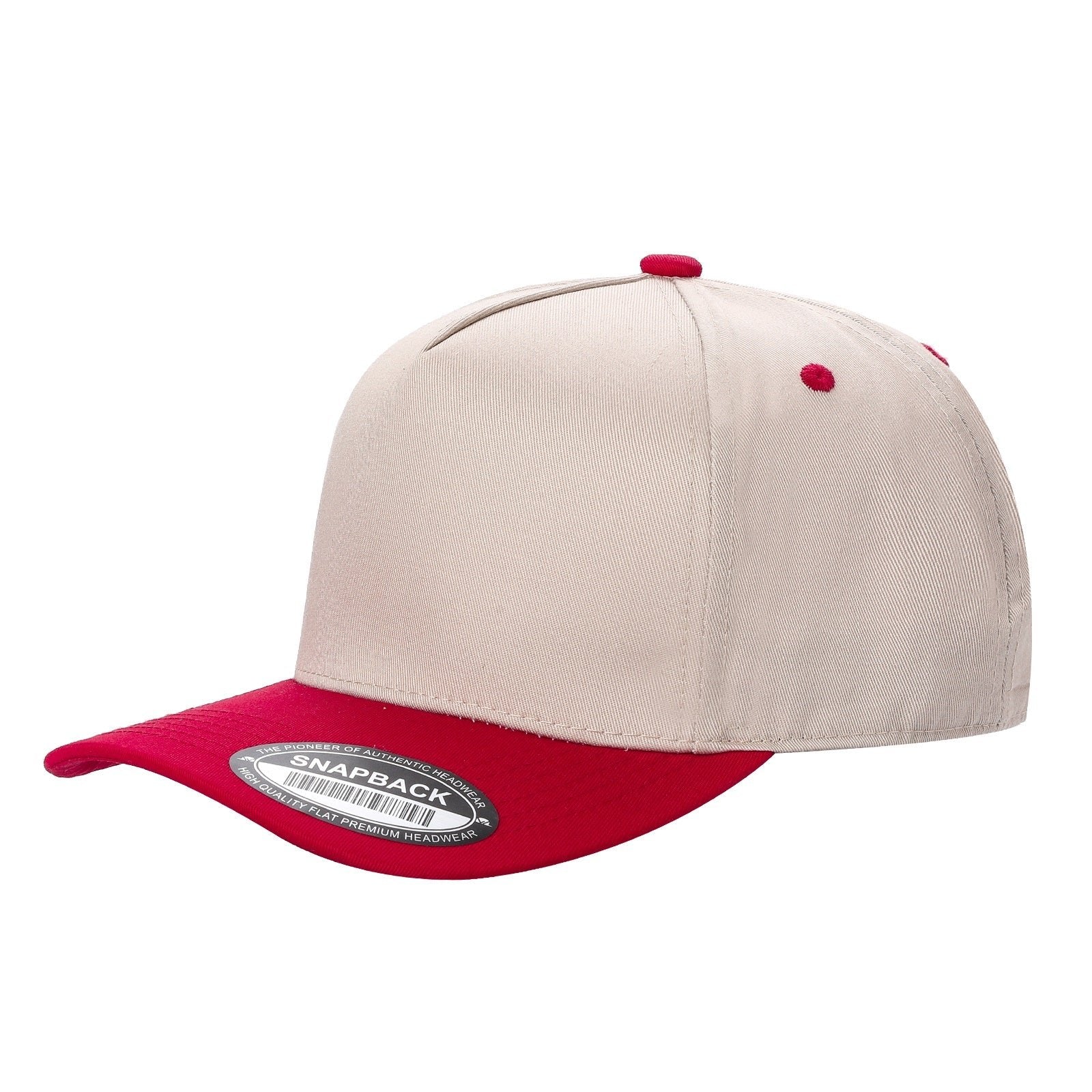 5panel Solid with Under Bill Colored Blank Caps Tcoa - SKY/NAVY - Burzip Wholesale