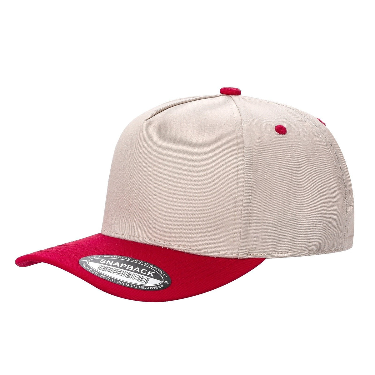 5panel Solid with Under Bill Colored Blank Caps Tcoa - SKY/NAVY - Burzip Wholesale