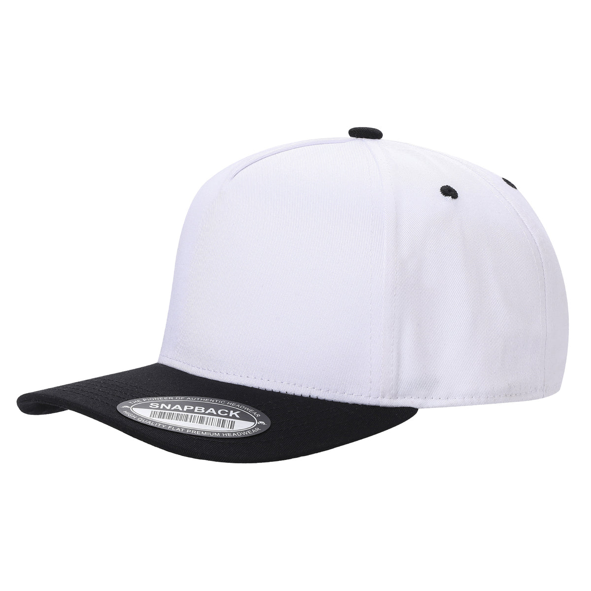 TCBLK-5 Panel Black Color Snapback Baseball Cap - selected color - Burzip Wholesale