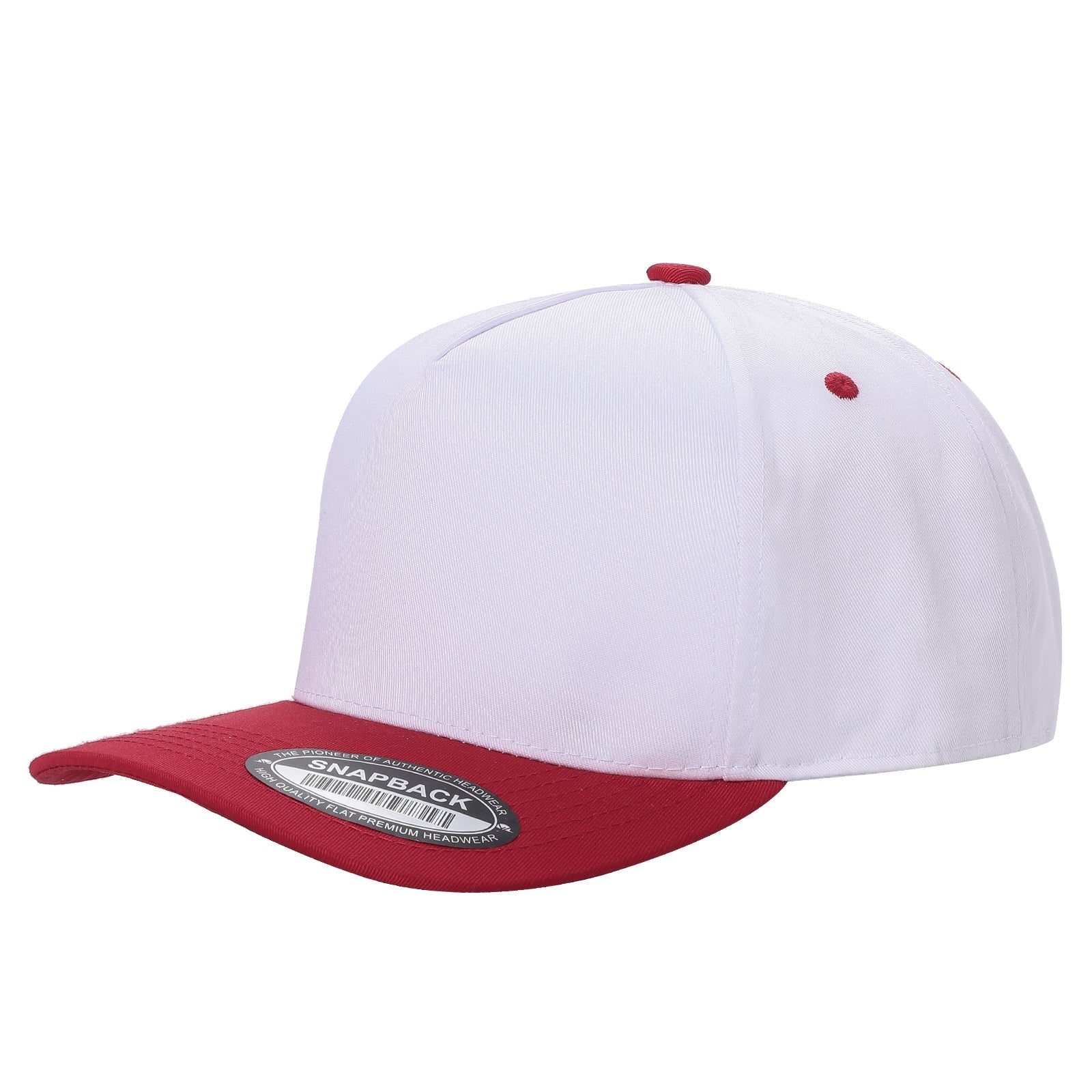 5panel Solid with Under Bill Colored Blank Caps Tcoa - KHAKI/CHARCOAL - Burzip Wholesale