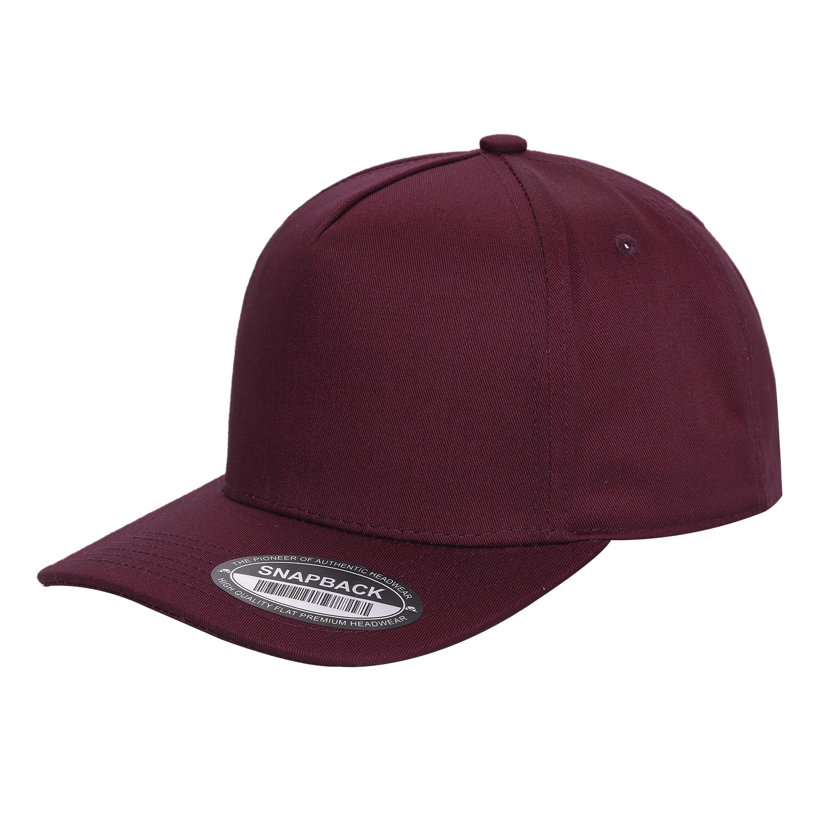 TCBLK-5 Panel Black Color Snapback Baseball Cap - selected color - Burzip Wholesale
