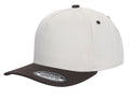 5panel Twill Snapback 100% Cotton - TAN/HOT PINK - Burzip Wholesale