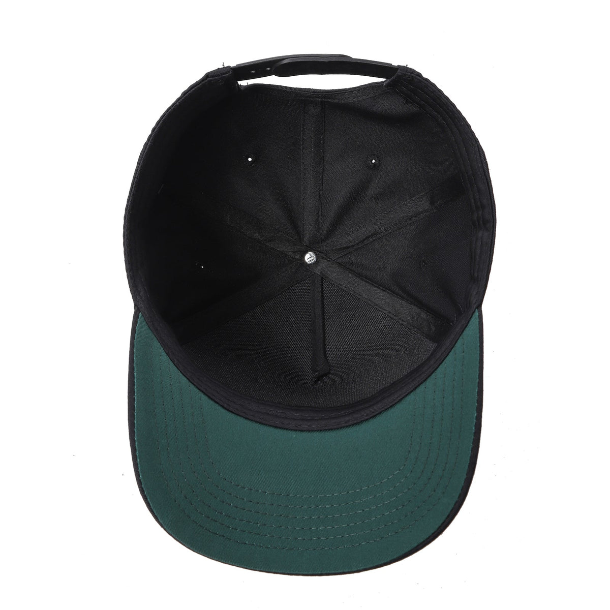 TCBLK-5 Panel Black Color Snapback Baseball Cap - BLACK/L.GREY UNDER BILL - Burzip Wholesale