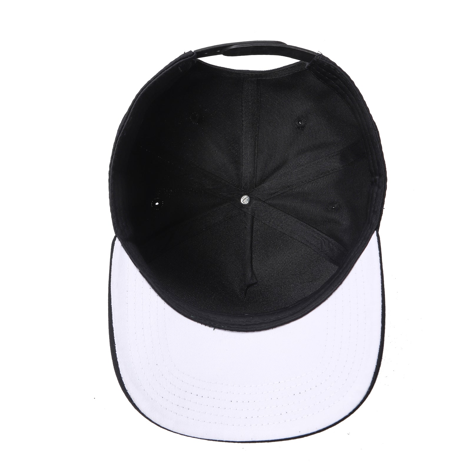 TCBLK-5 Panel Black Color Snapback Baseball Cap - WHT/BLACK - Burzip Wholesale