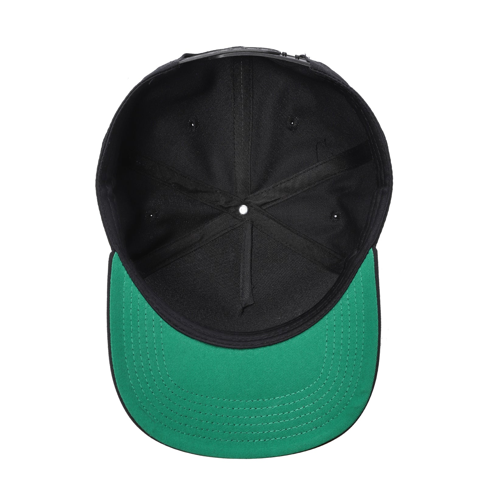 TCBLK-5 Panel Black Color Snapback Baseball Cap - BLACK / PURPLE - Burzip Wholesale