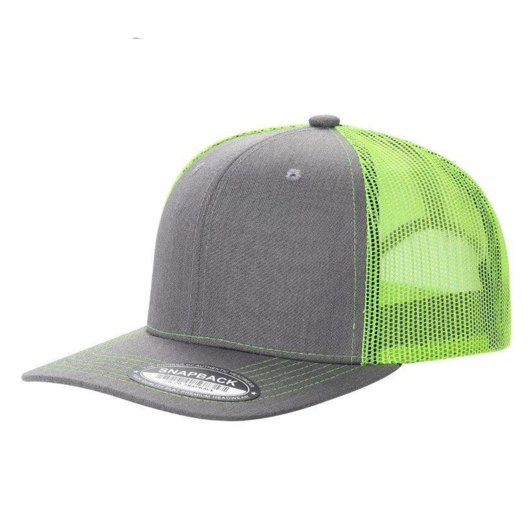 6 Panel Trucker Mesh Snapback Cap with 2 Tone 6TRTM - selected color - Burzip Wholesale