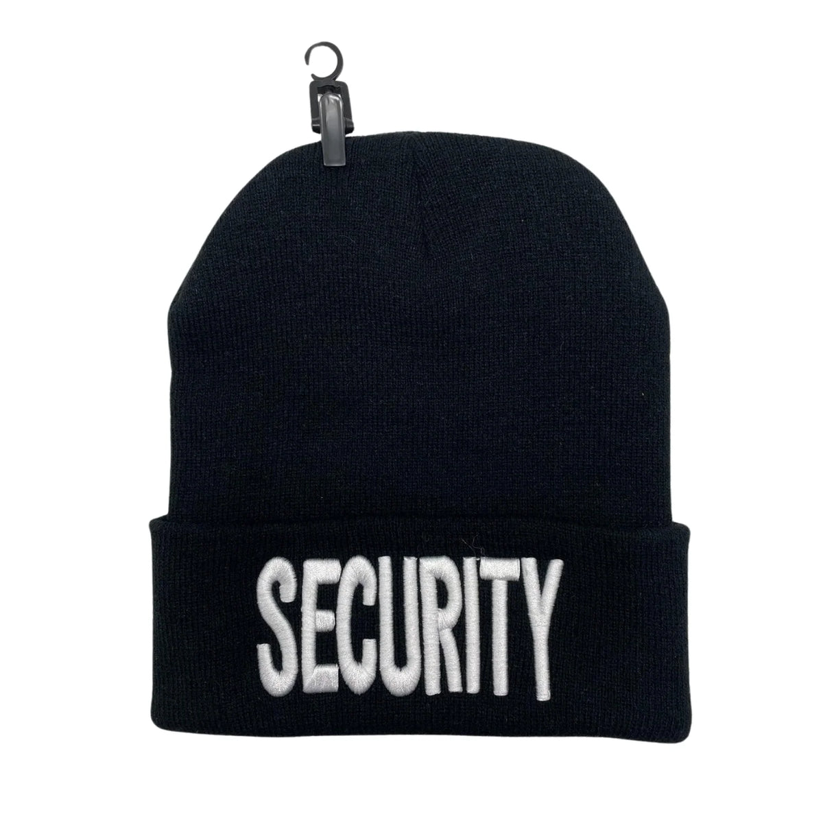 LONG BEANIE W/EMBROIDERY (SECURITY) - WHITE EMBROIDERY - Burzip Wholesale