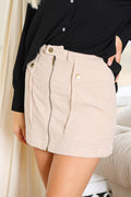 WB0028 Corduroy Pront Zipper Mini Skirt Order By Pack | Burzip Inc #WB0028
