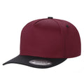 TCBLK-5 Panel Black Color Snapback Baseball Cap - selected color - Burzip Wholesale