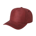 5panel Textured Leather Pu Fabric Snapback Cap 5rs - GREY - Burzip Wholesale