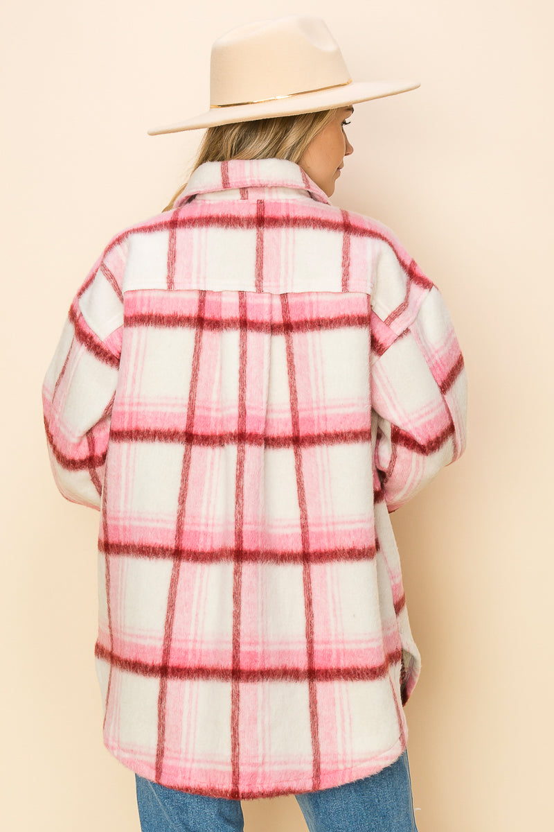 WK0049 Brushed Flannel Jacket - GREEN / 111=3pcs / $30 - Burzip Wholesale