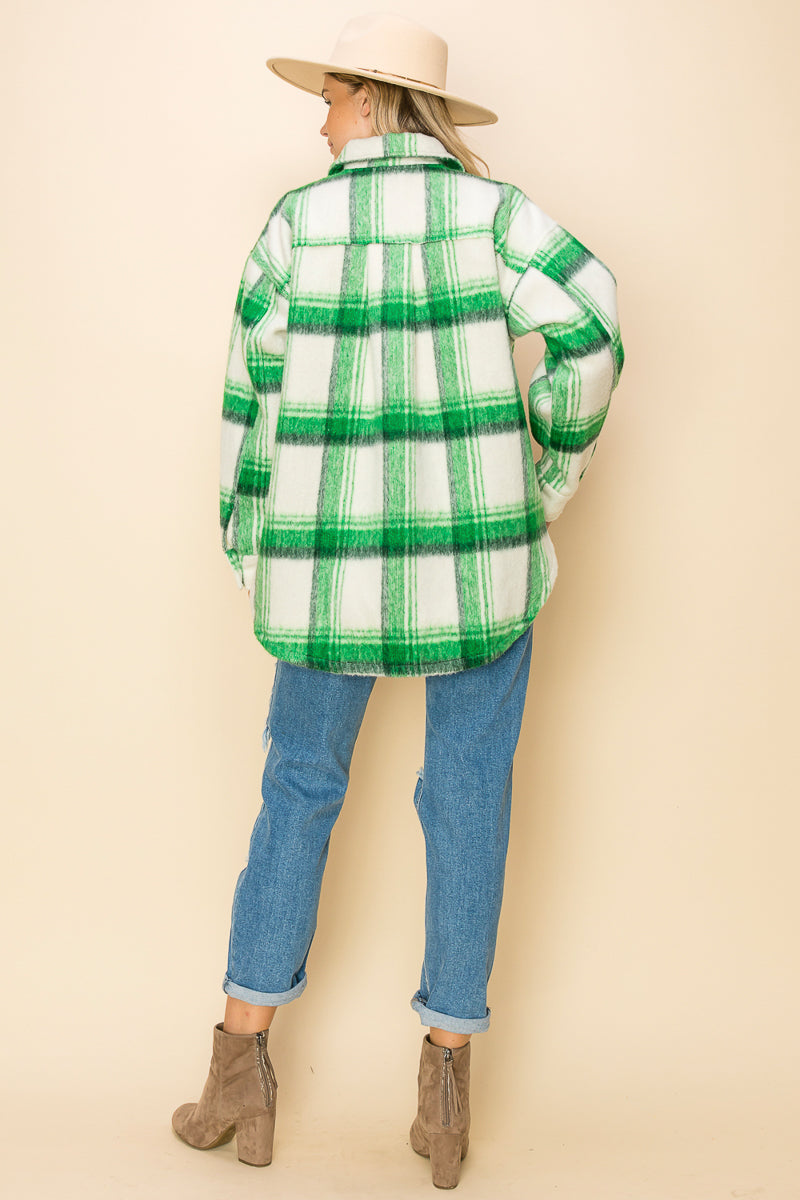 WK0049 Brushed Flannel Jacket - selected color - Burzip Wholesale