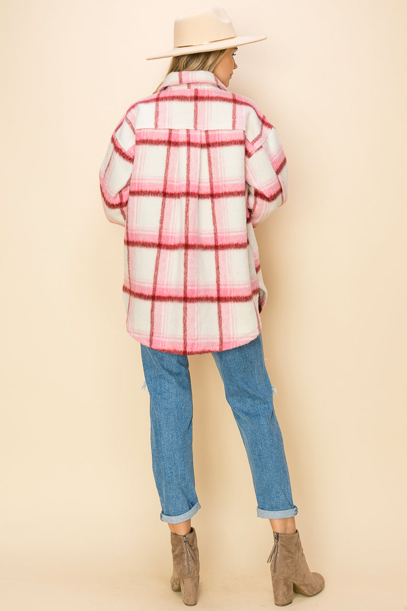 WK0049 Brushed Flannel Jacket - selected color - Burzip Wholesale